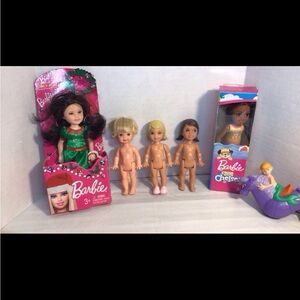 Barbie and Chelsea Doll Collection with Purple Unicorn